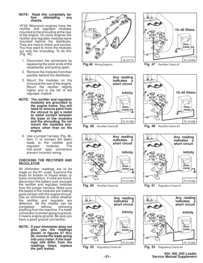 Bobcat 444 500 600 Skid Steer Loaders Service Manual Supplement - Image 5