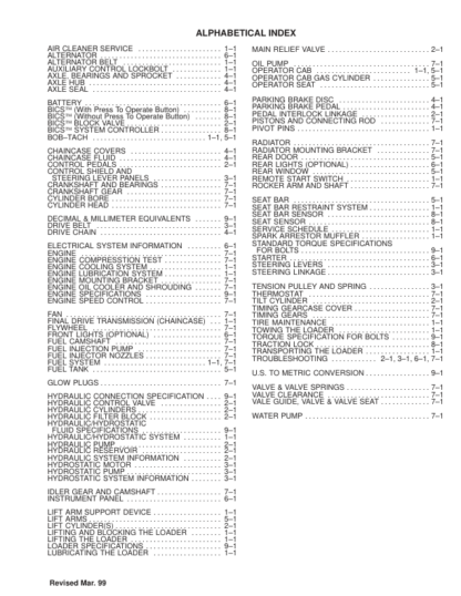 Bobcat 453 Skid Steer Loader Service Manual SN 515011001 515111001 - Image 3