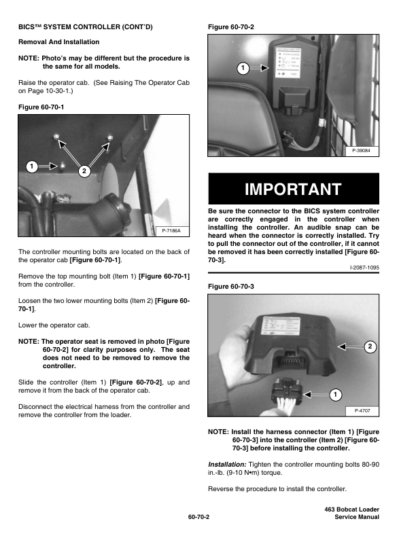 Bobcat 463 Loader Service Manual SN 522211001 522111001 - Image 9