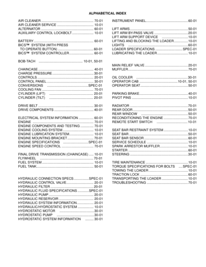 Bobcat 463 Loader Service Manual SN 538911001 539011001 - Image 3