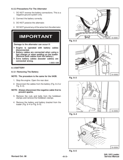 Bobcat 540 543 543B Loader Service Manual SN 501012001 502412001 511111001 - Image 5