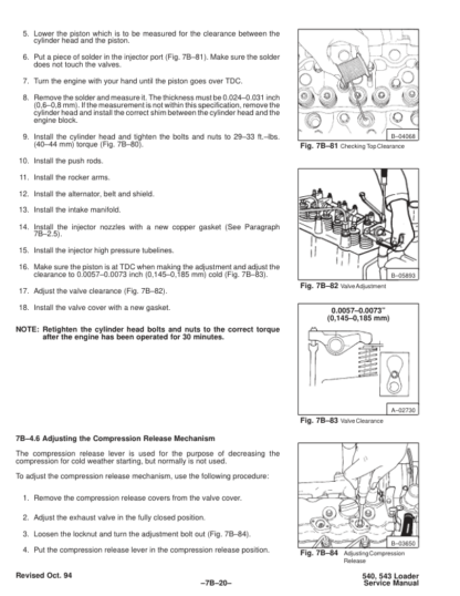 Bobcat 540 543 543B Loader Service Manual SN 501012001 502412001 511111001 - Image 7