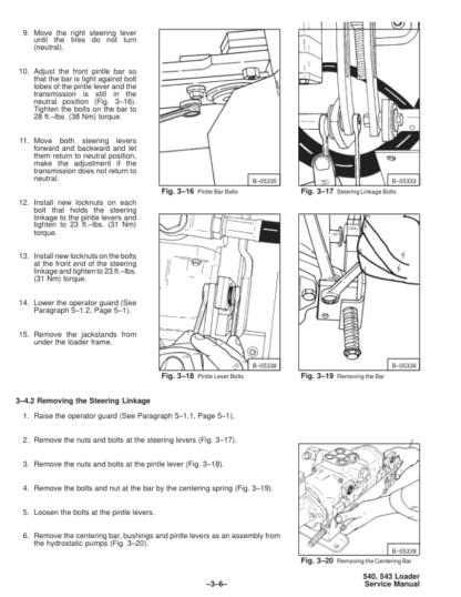 Bobcat 540 543 Loader Service Manual SN 501011999 501111999 - Image 11