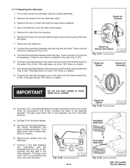 Bobcat 540 543 Loader Service Manual SN 501011999 501111999 - Image 8