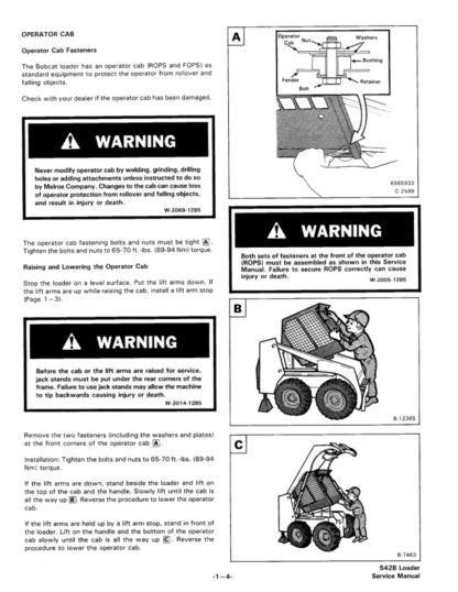 Bobcat 542B Loader Service Manual - Image 8
