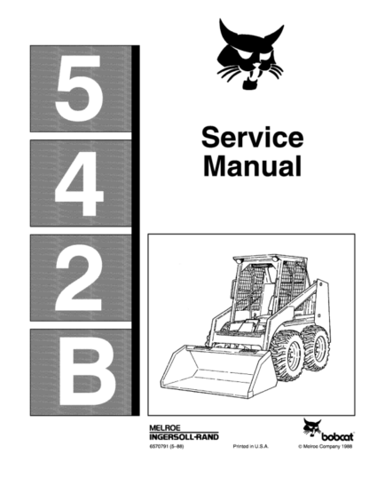 Bobcat 542B Loader Service Manual - Image 2