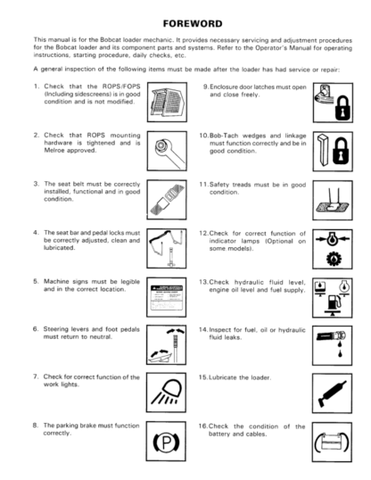 Bobcat 542B Loader Service Manual - Image 4