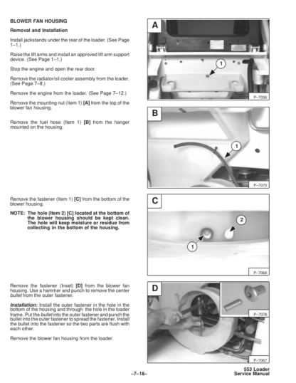 Bobcat 553 Loader Service Manual SN 513011001 513031001 - Image 9