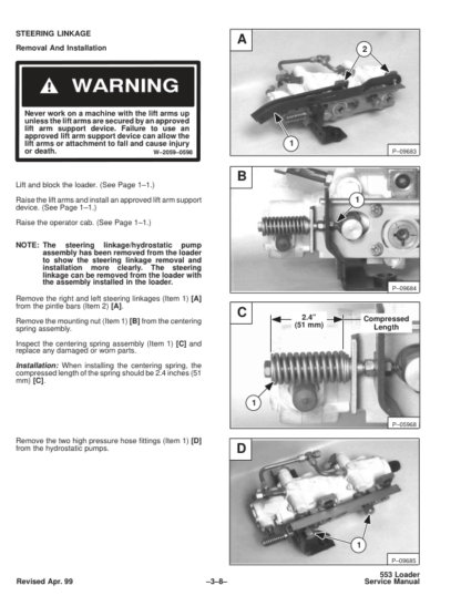 Bobcat 553 Loader Service Manual SN 516311001 516411001 - Image 5