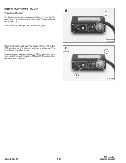 Bobcat 553 Loader Service Manual SN 516311001 516411001 - Image 11