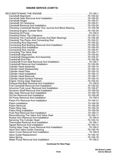 Bobcat 553 Loader Service Manual SN 528011001 528111001 - Image 7