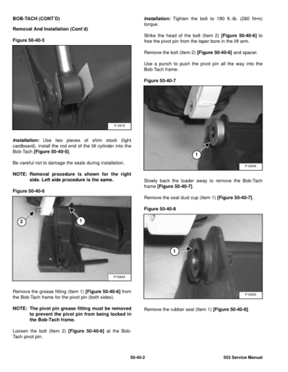Bobcat 553 Loader Service Manual SN 539112001 539412001 - Image 7