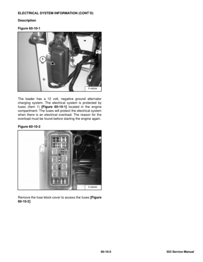 Bobcat 553 Loader Service Manual SN 539112001 539412001 - Image 8