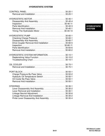 Bobcat 553 Loader Service Manual - Image 6