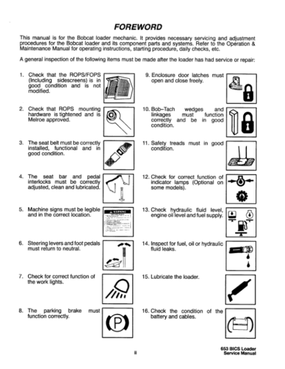 Bobcat 653 Loader Service Manual - Image 5