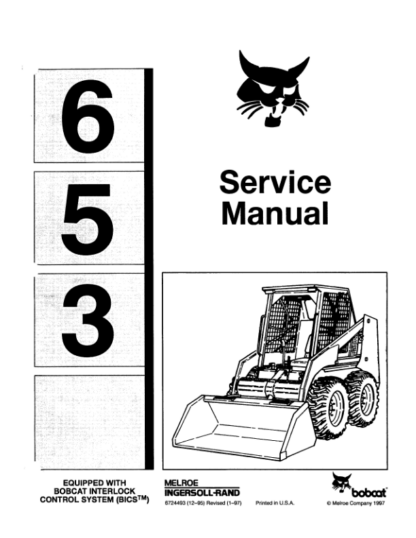 Bobcat 653 Loader Service Manual - Image 2