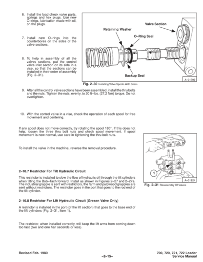 Bobcat 700 720 721 722 Loader Service Manual - Image 8