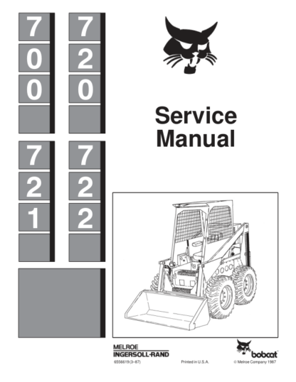 Bobcat 700 720 721 722 Loader Service Manual - Image 2