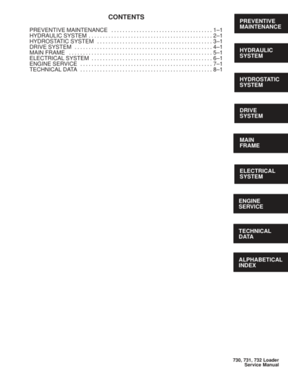Bobcat 730 731 732 Loader Service Manual - Image 3