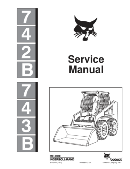 Bobcat 742B 743B Loader Service Manual - Image 2
