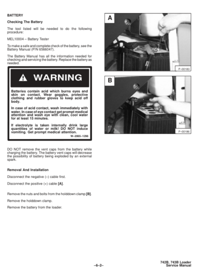 Bobcat 742B 743B Loader Service Manual - Image 5