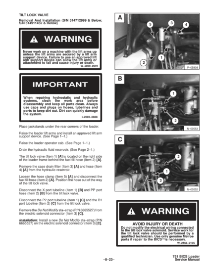 Bobcat 751 Loader Service Manual SN 514711001 514911001 - Image 9