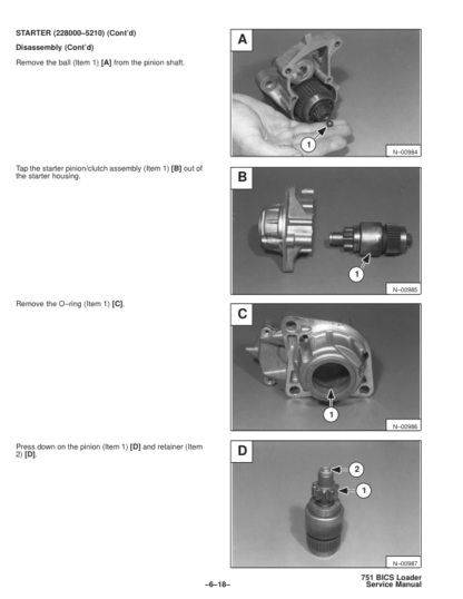 Bobcat 751 Loader Service Manual SN 514711001 514911001 - Image 6