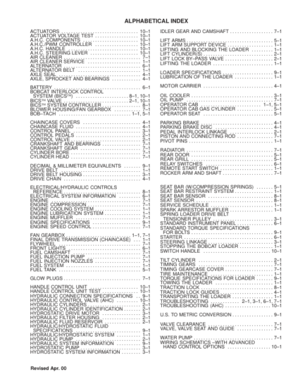 Bobcat 751 Loader Service Manual SN 515711001 515729999 515611001 515619999 - Image 3