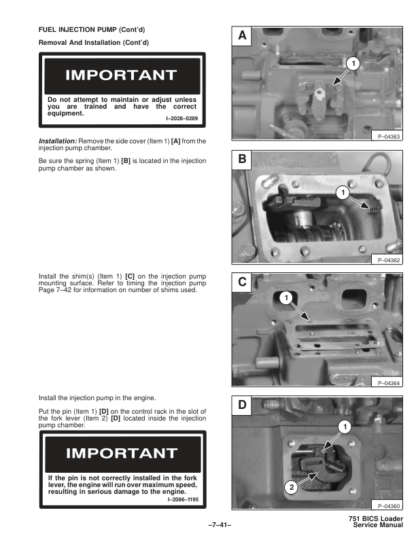 Bobcat 751 Loader Service Manual SN 515711001 515729999 515611001 515619999 - Image 6