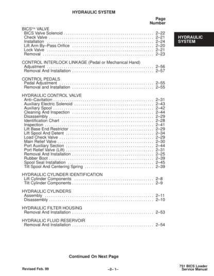 Bobcat 751 Loader Service Manual SN 515711001 515729999 515611001 515619999 - Image 9