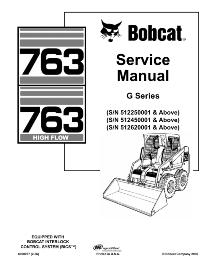 Bobcat 763 Loader Service Manual - Image 2