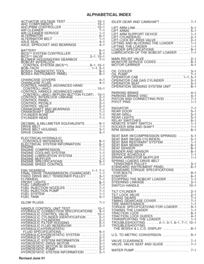 Bobcat 773 Loader Service Manual Europe Only - Image 3