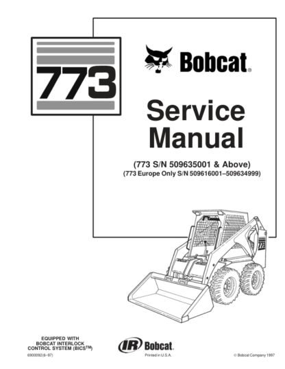 Bobcat 773 Loader Service Manual Europe Only - Image 2