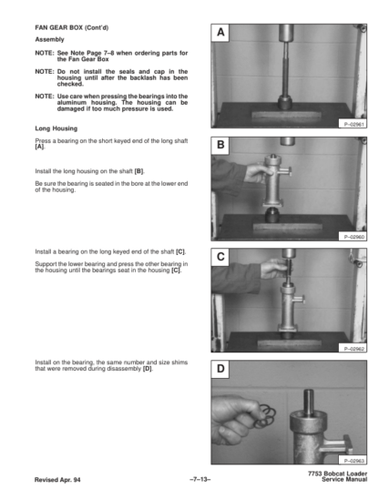Bobcat 7753 Skid Steer Loader Service Manual - Image 6