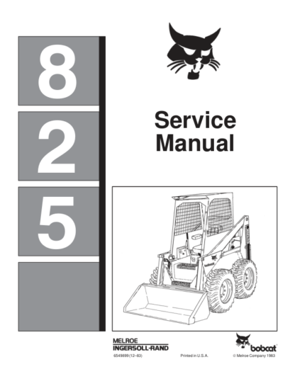 Bobcat 825 Loader Service Manual - Image 2