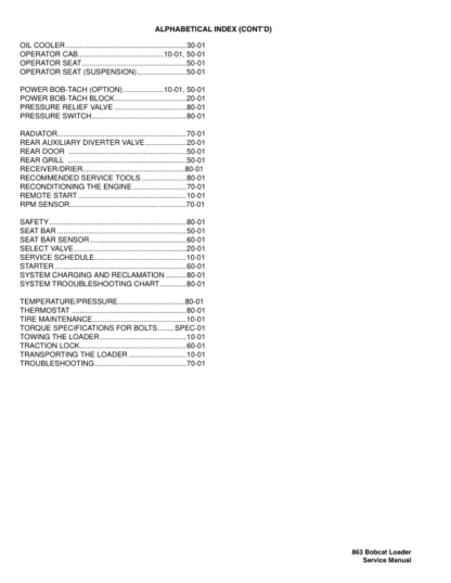 Bobcat 863 Loader Service Manual 2006 - Image 4