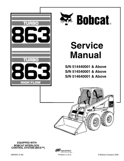 Bobcat 863 Loader Service Manual 2006 - Image 2