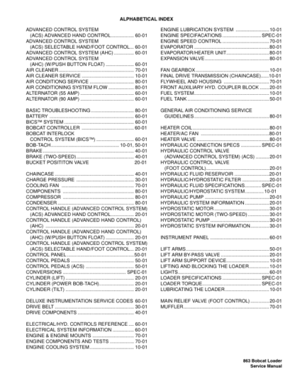 Bobcat 863 Loader Service Manual 2006 - Image 3