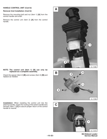 Bobcat 864 Loader Service Manual 1999 - Image 10