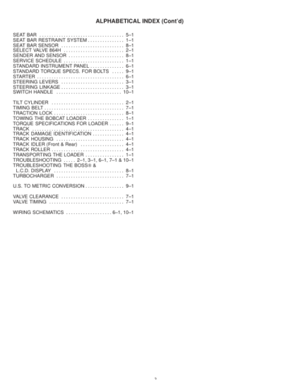 Bobcat 864 Loader Service Manual 1999 - Image 4