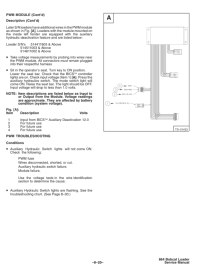 Bobcat 864 Loader Service Manual SN 5169110011 - Image 10