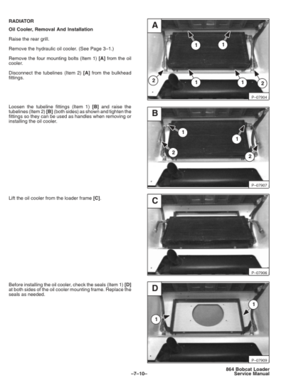Bobcat 864 Loader Service Manual SN 5169110011 - Image 7