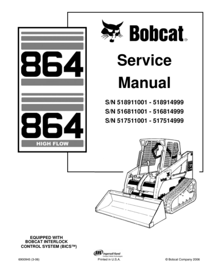 Bobcat 864 Loader Service Manual - Image 2