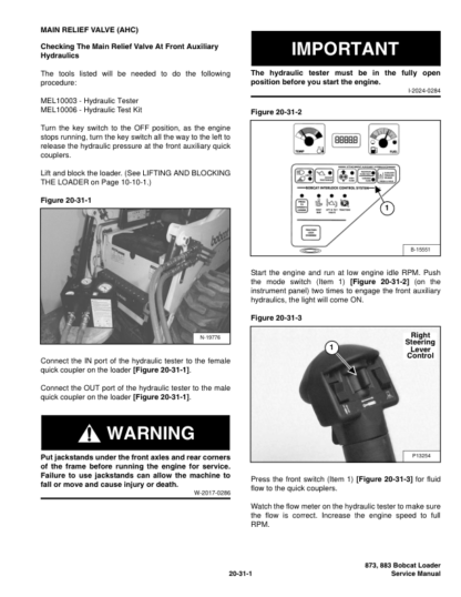 Bobcat 873 883 Loader Service Manual 2006 - Image 6