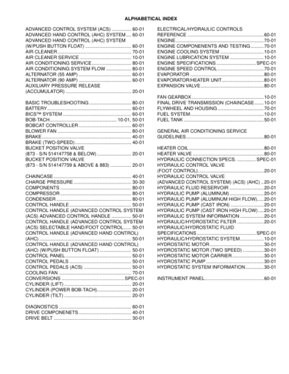 Bobcat 873 883 Loader Service Manual 2006 - Image 3