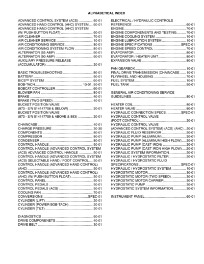 Bobcat 873 883 Loader Service Manual 2010 - Image 3