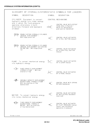 Bobcat 873 883 Loader Service Manual 2010 - Image 11