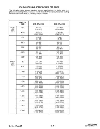 Bobcat 873 Loader Service Manual 2010 - Image 10