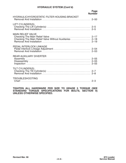 Bobcat 873 Loader Service Manual 2010 - Image 9