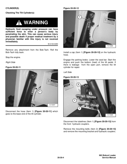 Bobcat 963 Skid Steer Loader Service Manual 6900988 - Image 10